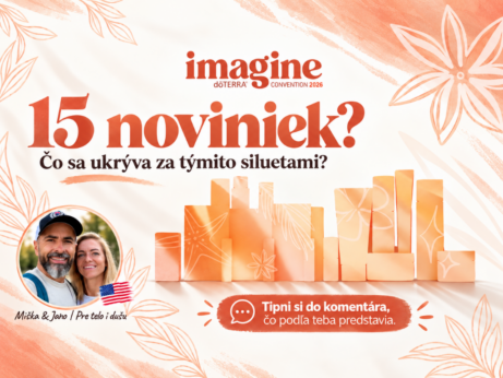 Pozvánka na dōTERRA Convention Imagine 2026 – 15 noviniek ukrytých za siluetami produktov, Miška a Jaro z Pre telo i dušu